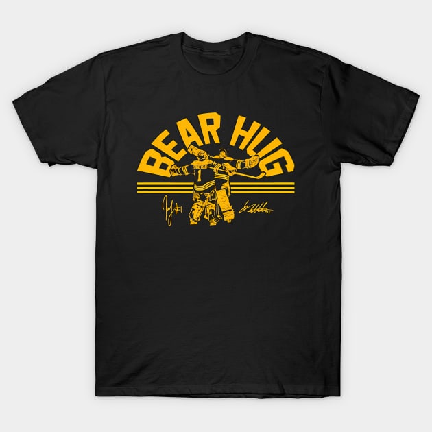 Linus Ullmark Jeremy Sway Bear Hug T-Shirt by binchudala